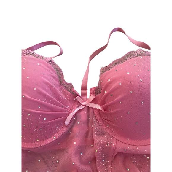 Vintage Native Intimates Pink Sheer Babydoll Lingerie Sleepwear Size 36B - Picture 4 of 6